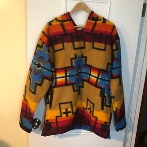 El Paso Saddle Blanket Co. Large Mens Sweatshirt. Mexican Aztec Pattern. hoodie